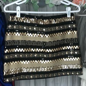 Sequined Mini Skirt
